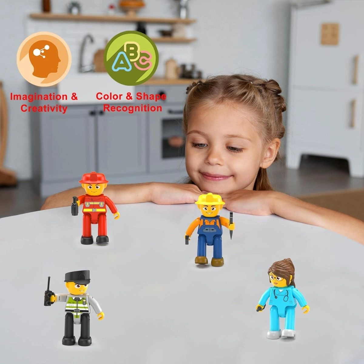 Magnetic City Builder Character Figure - 4 pcs