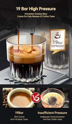 (Renewed) H11 - Semi Automatic 19-Bar Dual Brew ESE Pods