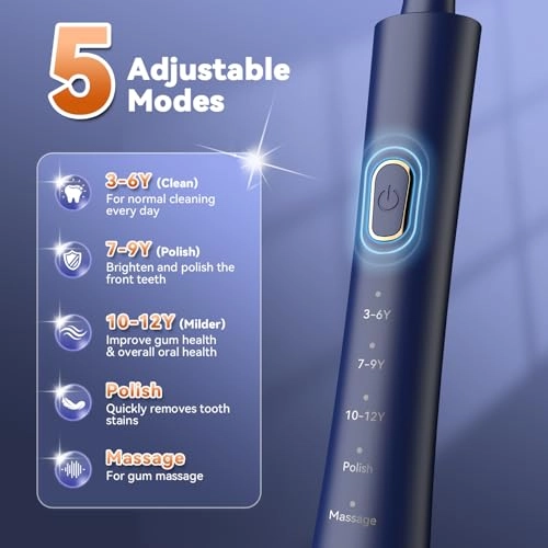 J40 - Sonic 5 Modes 6 Brush Heads