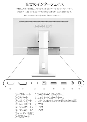 JN-IPS27UHDR-C65W-HSP-W - 27 Inches 3840x2160