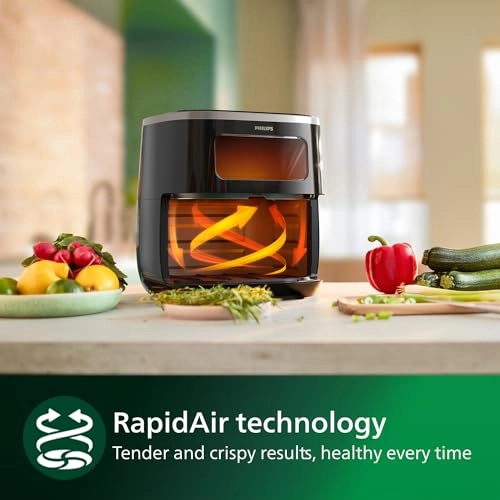 Air Fryer HD9257/80 - RapidAir Technology See Through Cooking Window