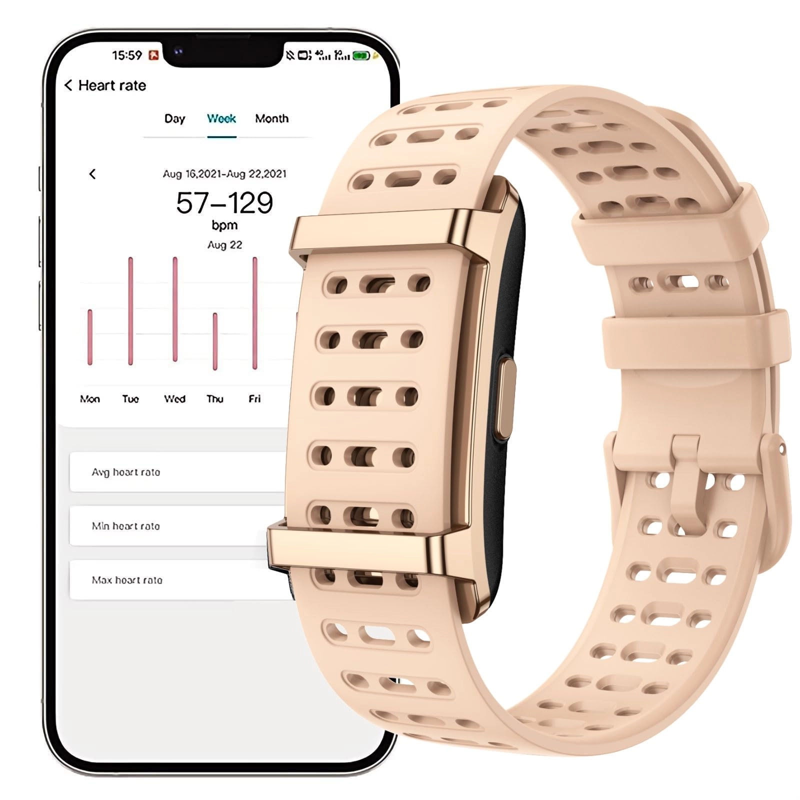 Fitness Tracker - Heart Rate Sleep Tracker Waterproof
