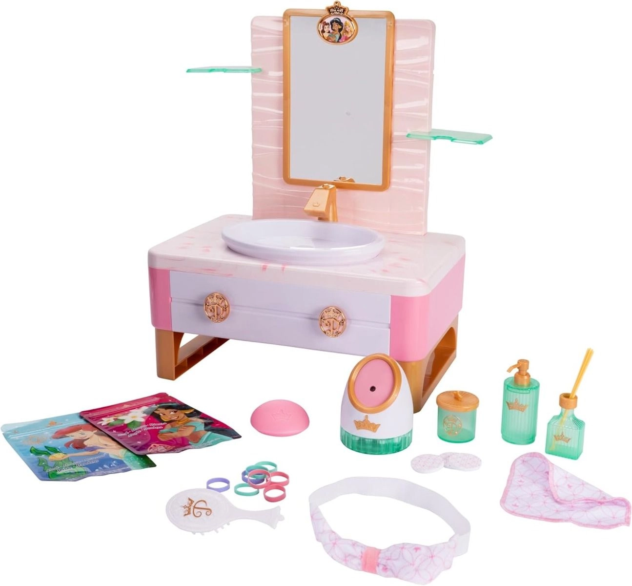 Disney Princess Style Deluxe Day Spa - Working sink Facial steamer Ages 5+