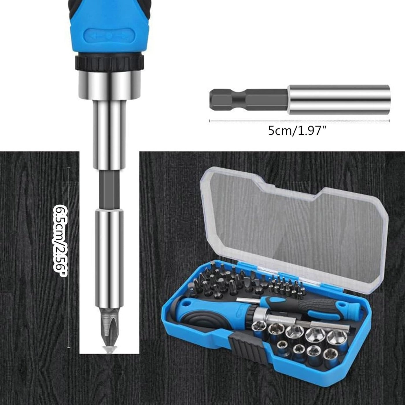 Portable Ratchet Precision Multi-Bit Screwdriver Set