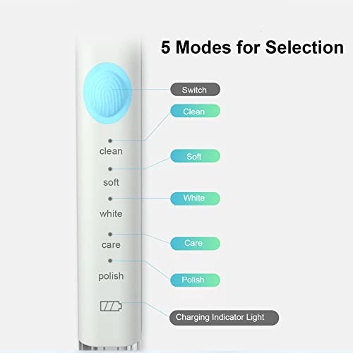 Electric Toothbrush - 4 Brush Heads USB Charging 5 Modes