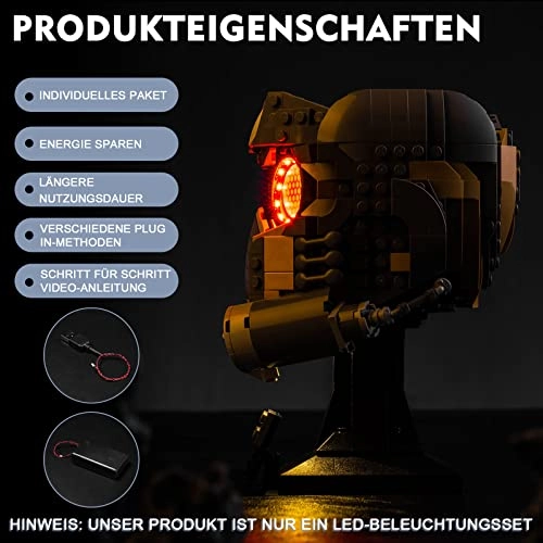 LED Light Set for LEGO 76251 Star-Lord's Helmet - Copper Infinity Saga Star-Lord's Helmet 1