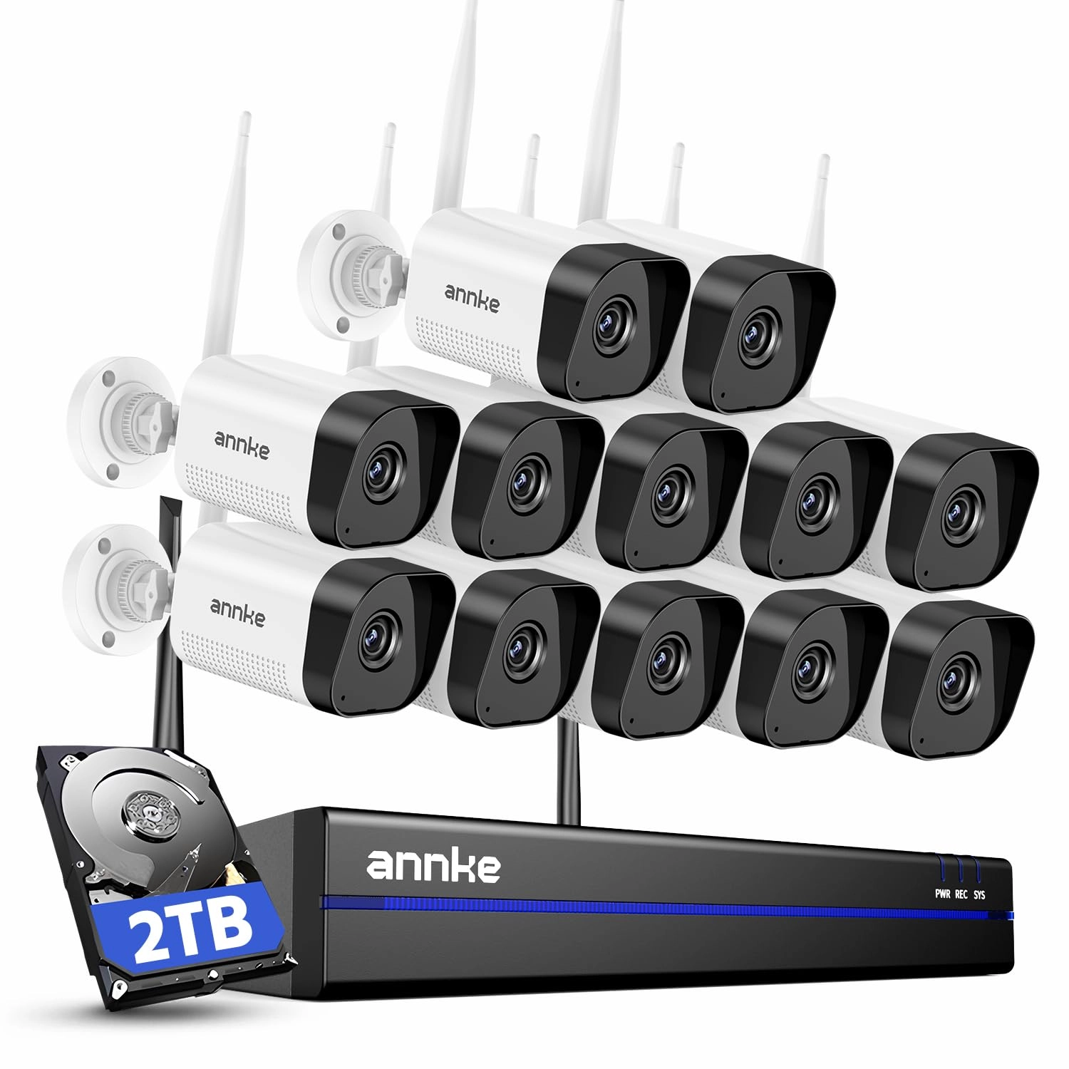 Annke Security Camera System - 12 pcs 16CH 3MP