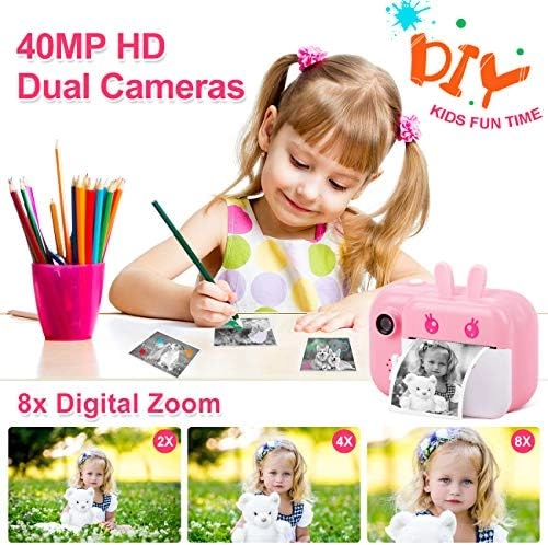 Instant Camera - 40MP 2.4 Inch Screen 32GB TF Card
