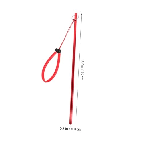 Diving Pointer Rod - 35.00X0.80X0.80CM Red Aluminium alloy