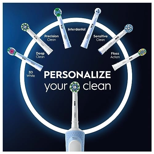 Vitality Pro - 2x Electric Toothbrushes 2 Brush Heads Black/Blue