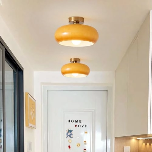 retro glass chandelier - Caramel gradient 12W