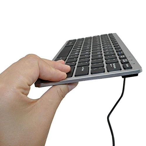 78 Key USB Wired Slim Mini Thin Compact Keyboard - QWERTY Wired