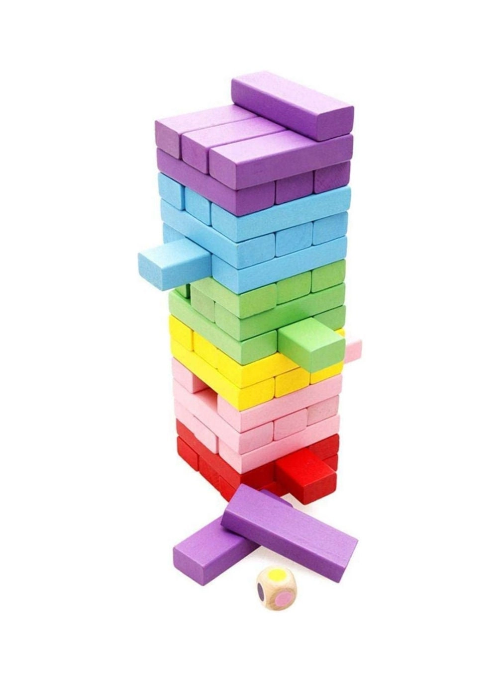 Delopik Wooden Tumbling Tower Blocks - 54 pieces