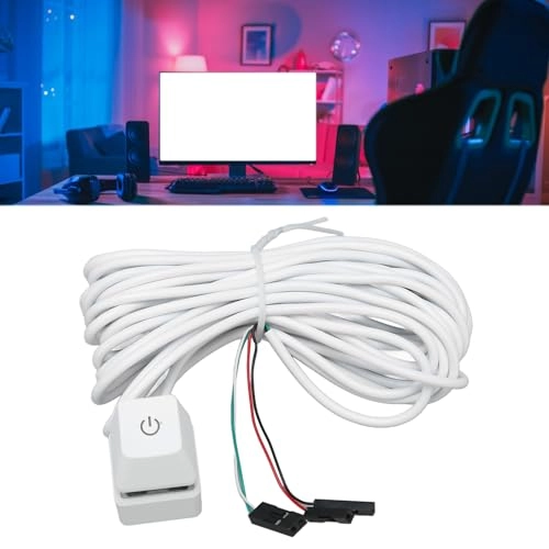 PC Power Switch - Mechanical Blue Switch Backlit Green Light 2m