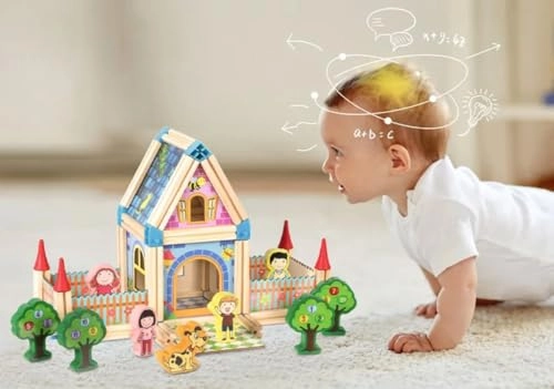 Master of Architecture - Wooden Castle Doll House Set Figures Car