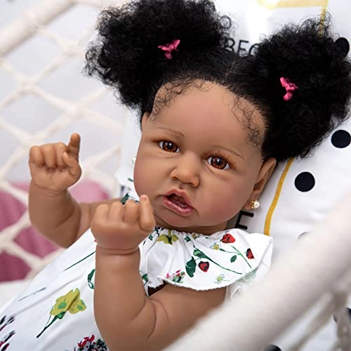Reborn Baby Doll - 22 Inch Vinyl Brown Eyes
