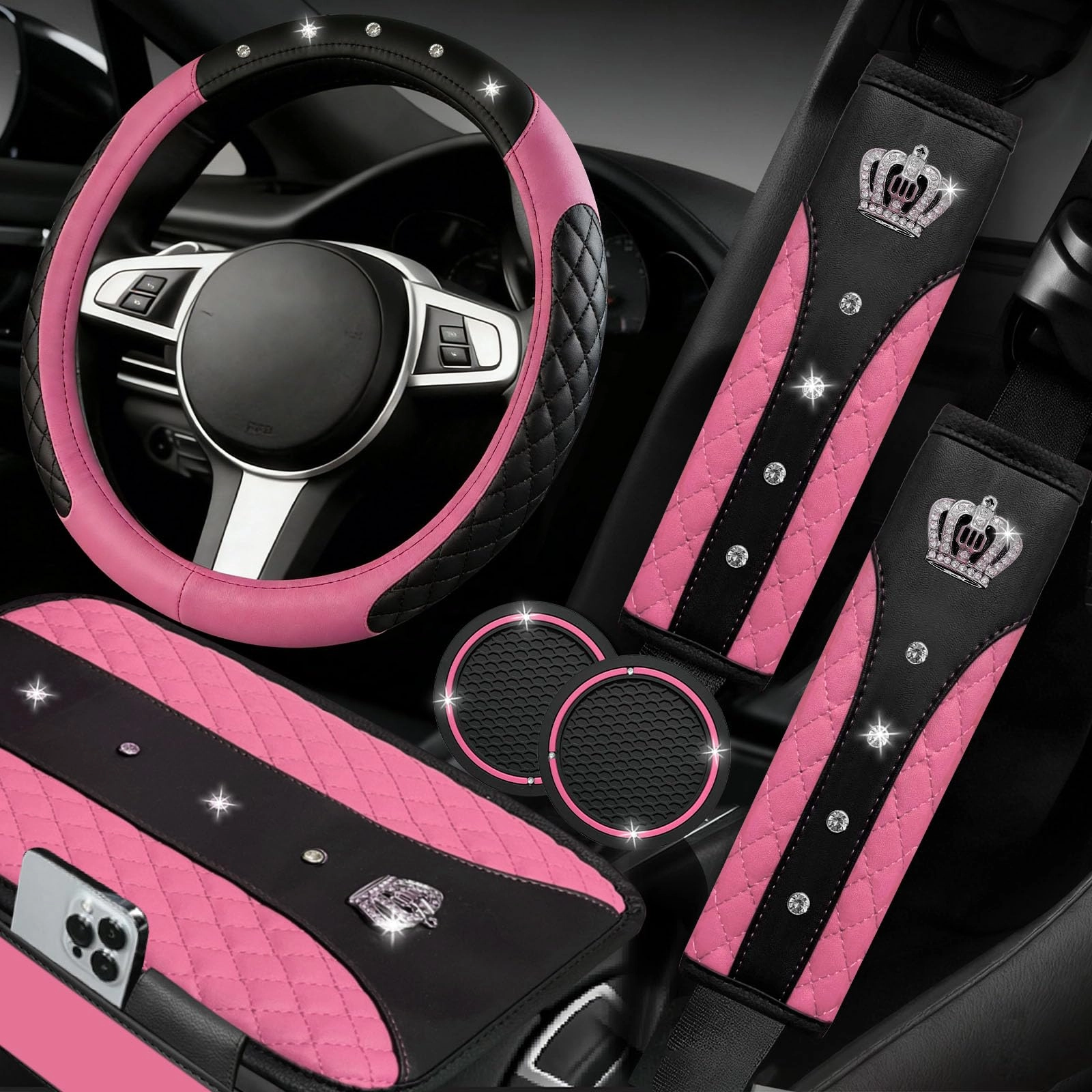 Bling Car Accessories Set
