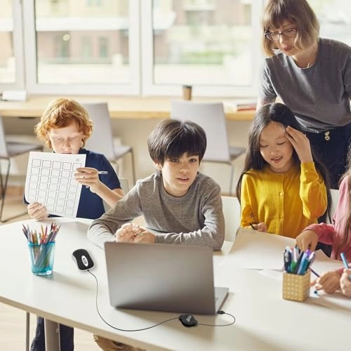 Mini Retractable Cable Mouse - USB Wired Pack