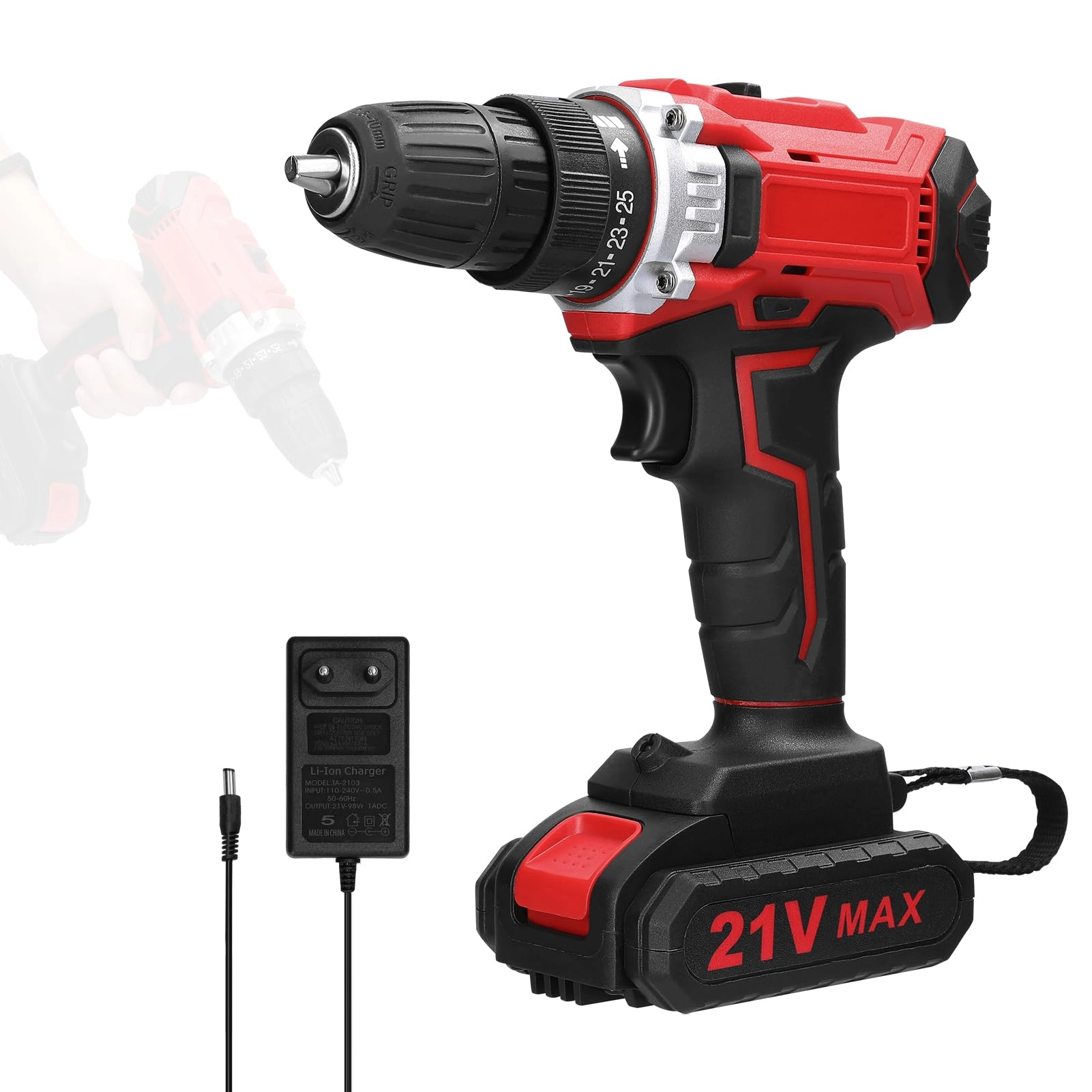 Multifuctional Electric Drill - 21V Brushless Motor