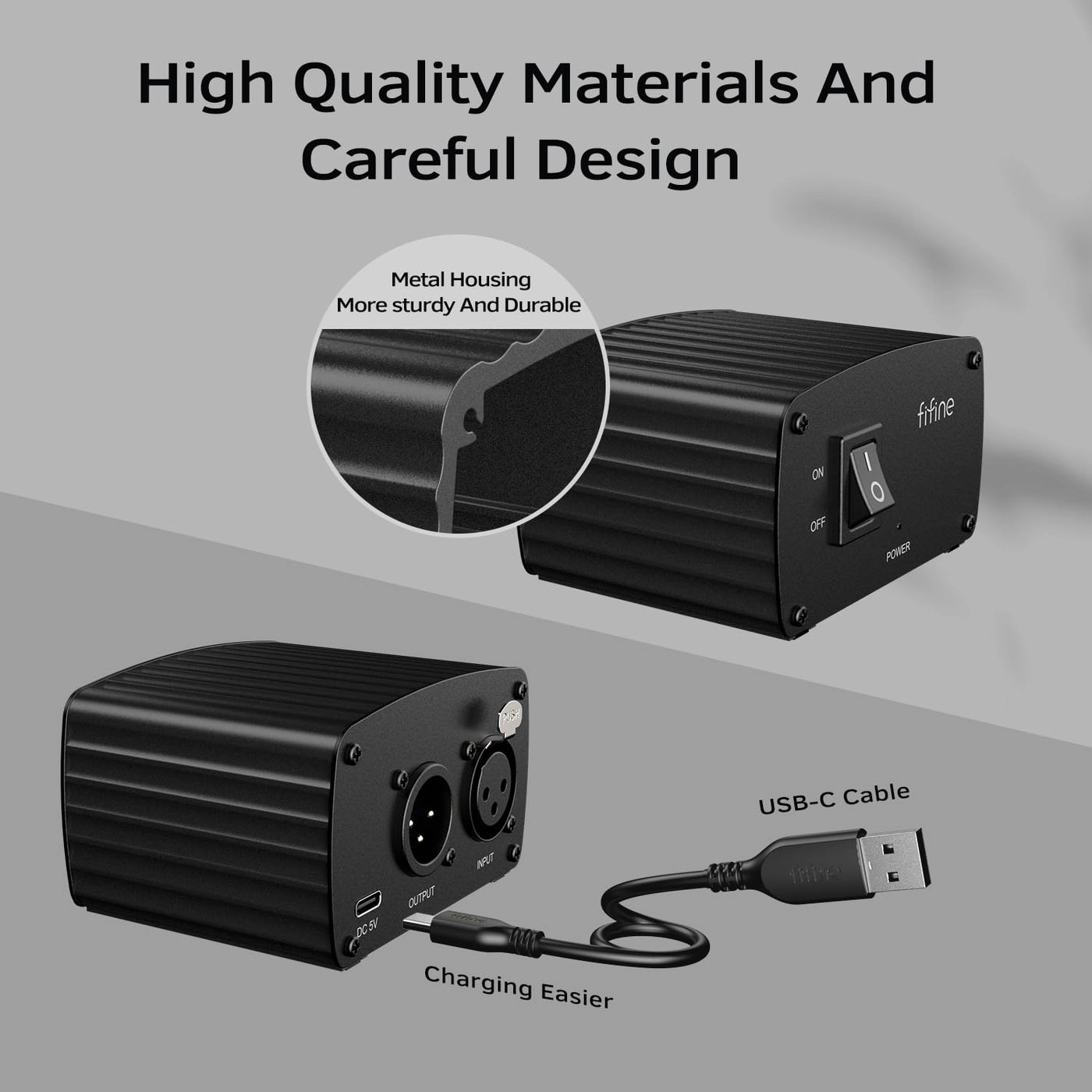 48V Phantom Power XLR+USB Microphone