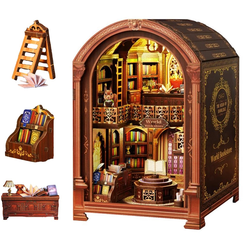 Miniature Wooden Dollhouse Furniture Kit - Creative Room 1:24