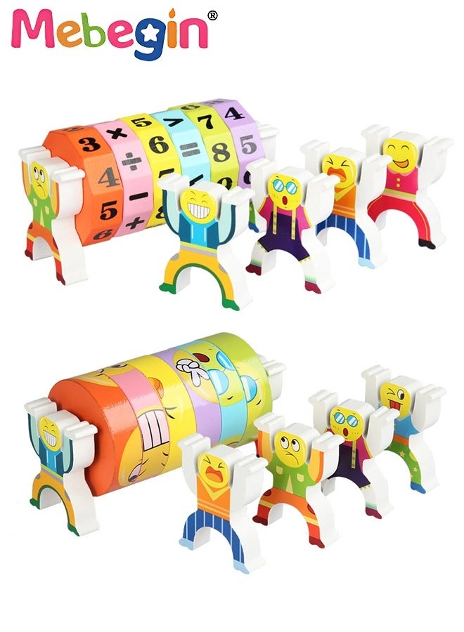 Wooden Digital Stacking Blocks - 3+ 26 pieces