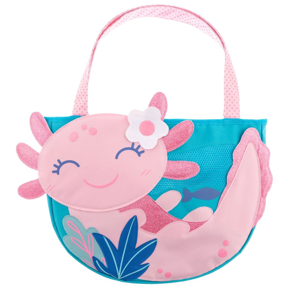 Beach Tote with Sand Toy Play Set - Axolotl 5 Toys