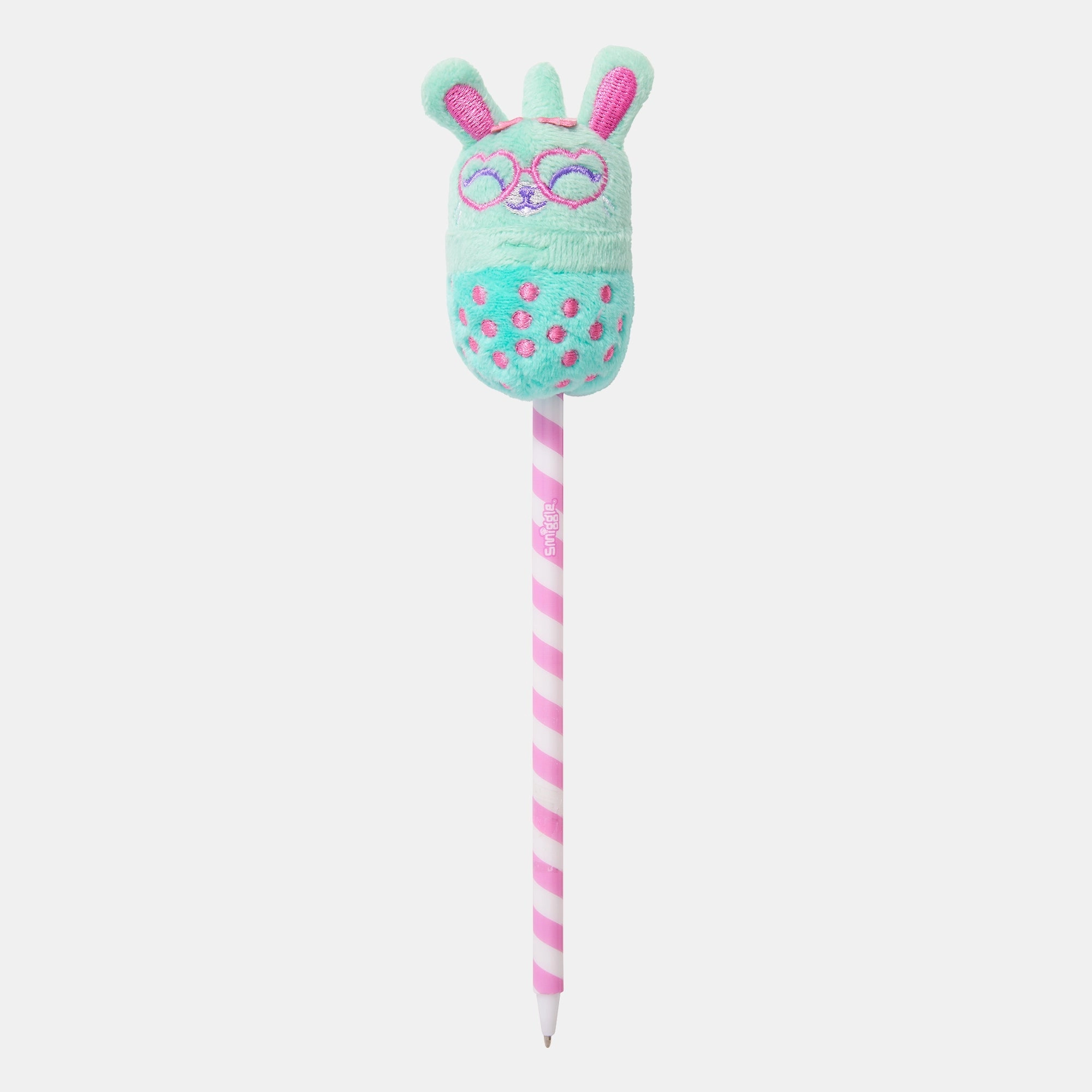 Smiggle Bubble Time Novelty Pen - Black Ink Super Cute Plush Topper