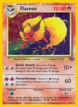 Pokemon USA, Inc. Flareon 3 - Jungle Holo 1st Edition