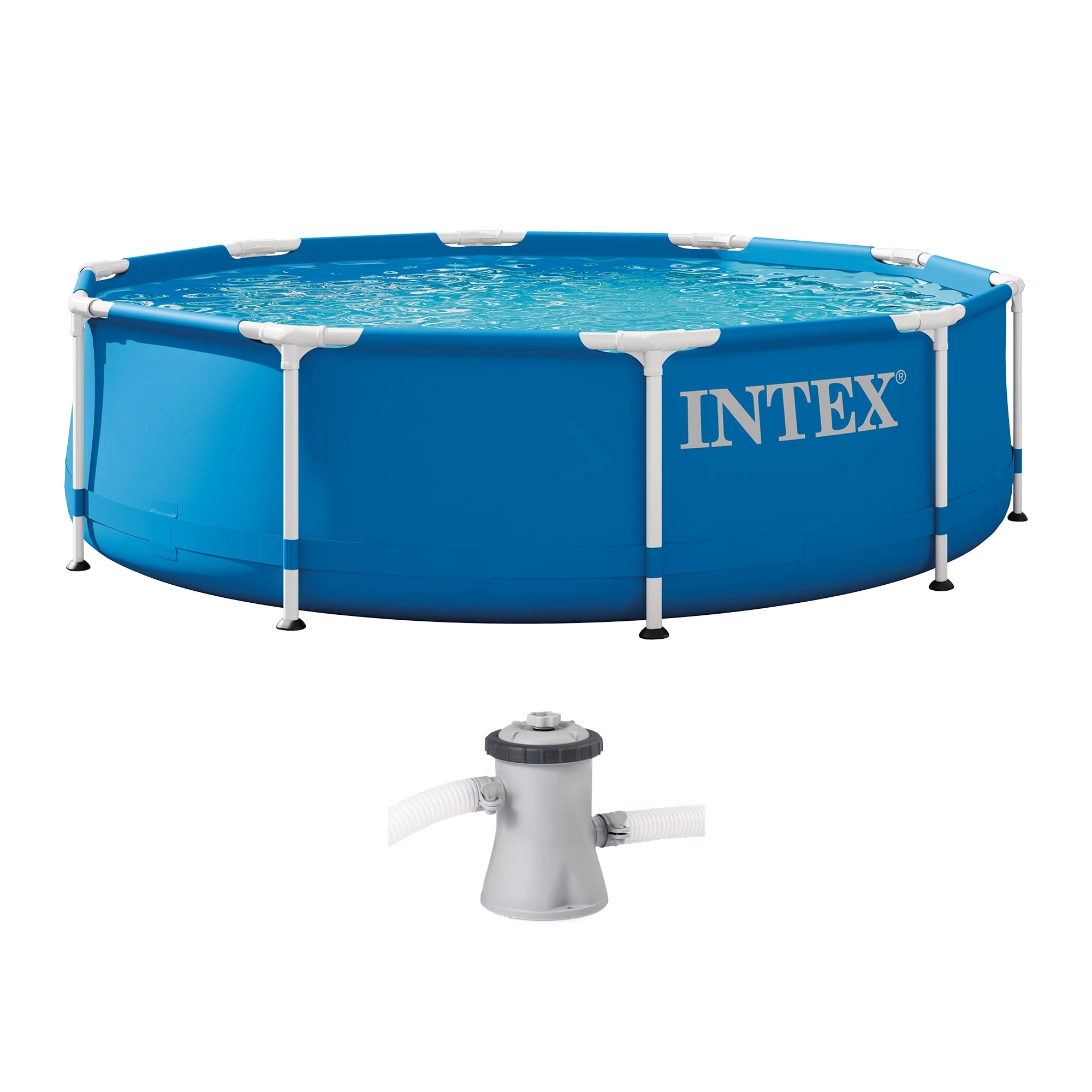 D&H Metal Frame 10 ft x 30 in Above Ground Pool - 1185 Gallons