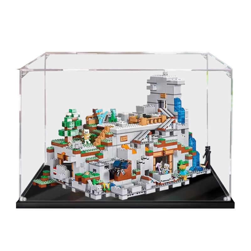 HCAEIOFJ Display Case (21137) - Clear Acrylic Black Bottom 55x35x35cm