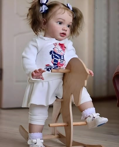 Pippa Reborn Baby Doll - 26 inch Cotton Vinyl Hand-rooted Curly Hair Ages 3+