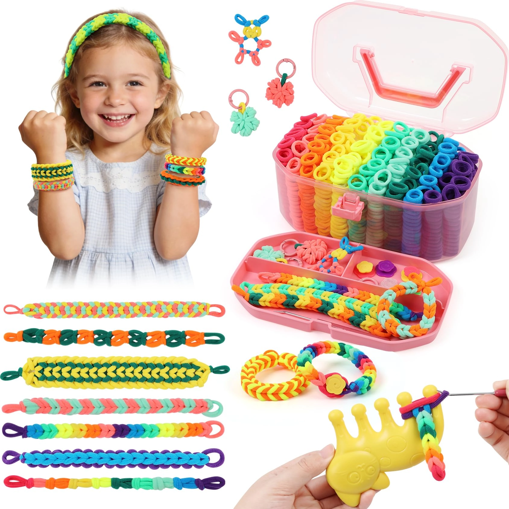 IQKidz Bracelets Making Loom Kit - 1000+ Loop Bands Ages 6-12
