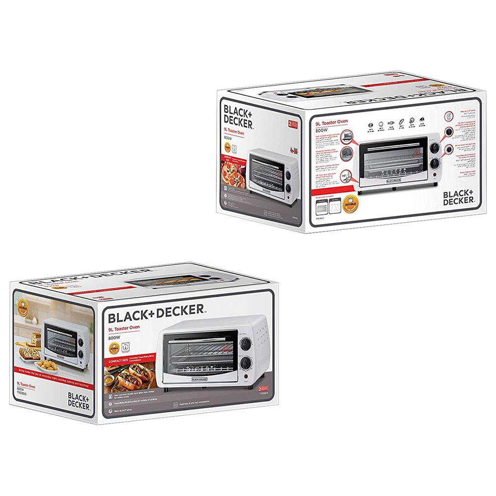 Double Glass Toaster Oven - 9L