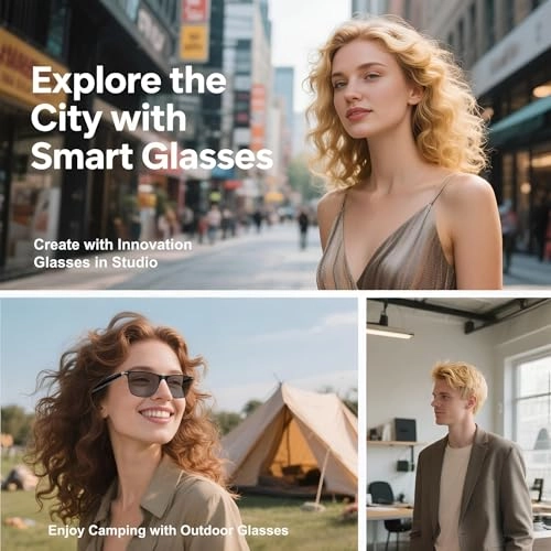 AI Bluetooth Translation Smart Glasses - 138+ Languages Polarized UV Protection