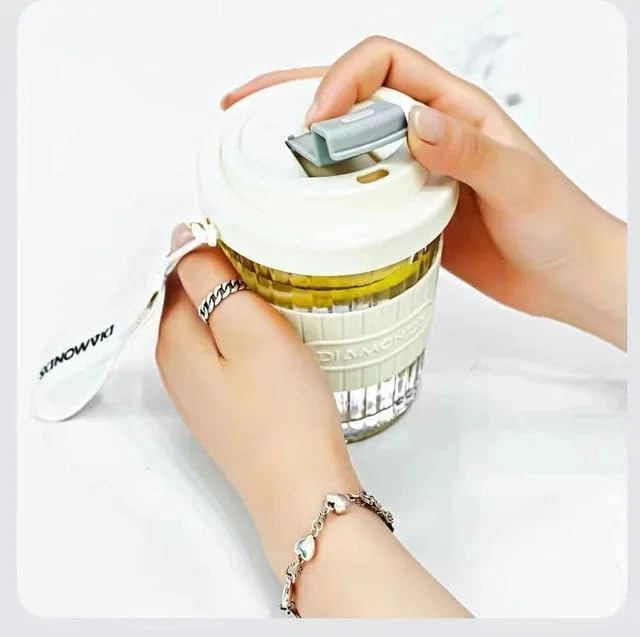Fruit Juice Milk Glass Tumbler - 2 pcs - 370 ml