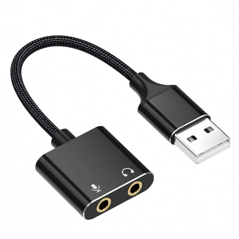 Verilux USB Sound Card - USB to 3.5mm Jack Plug & Play