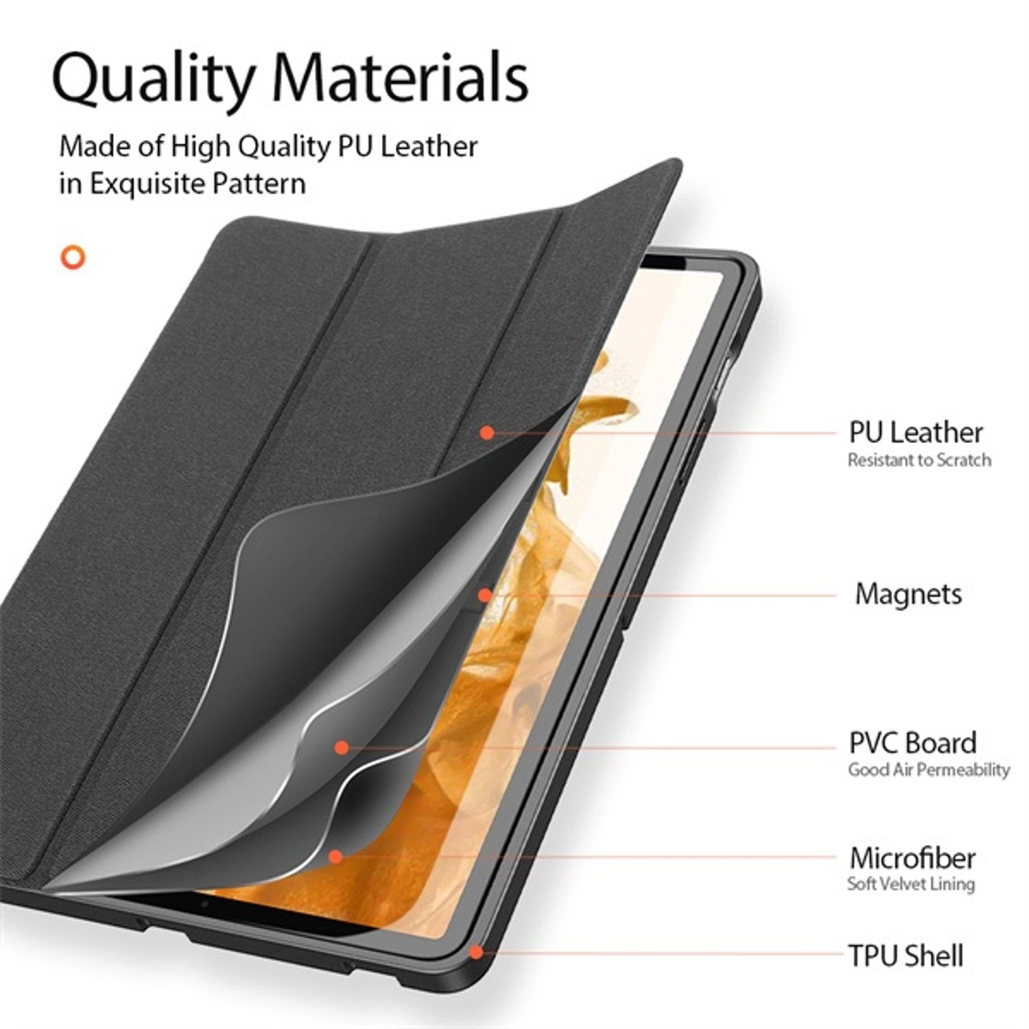 Case with S Pen Holder for Samsung Galaxy Tab S8 (X700/X706)