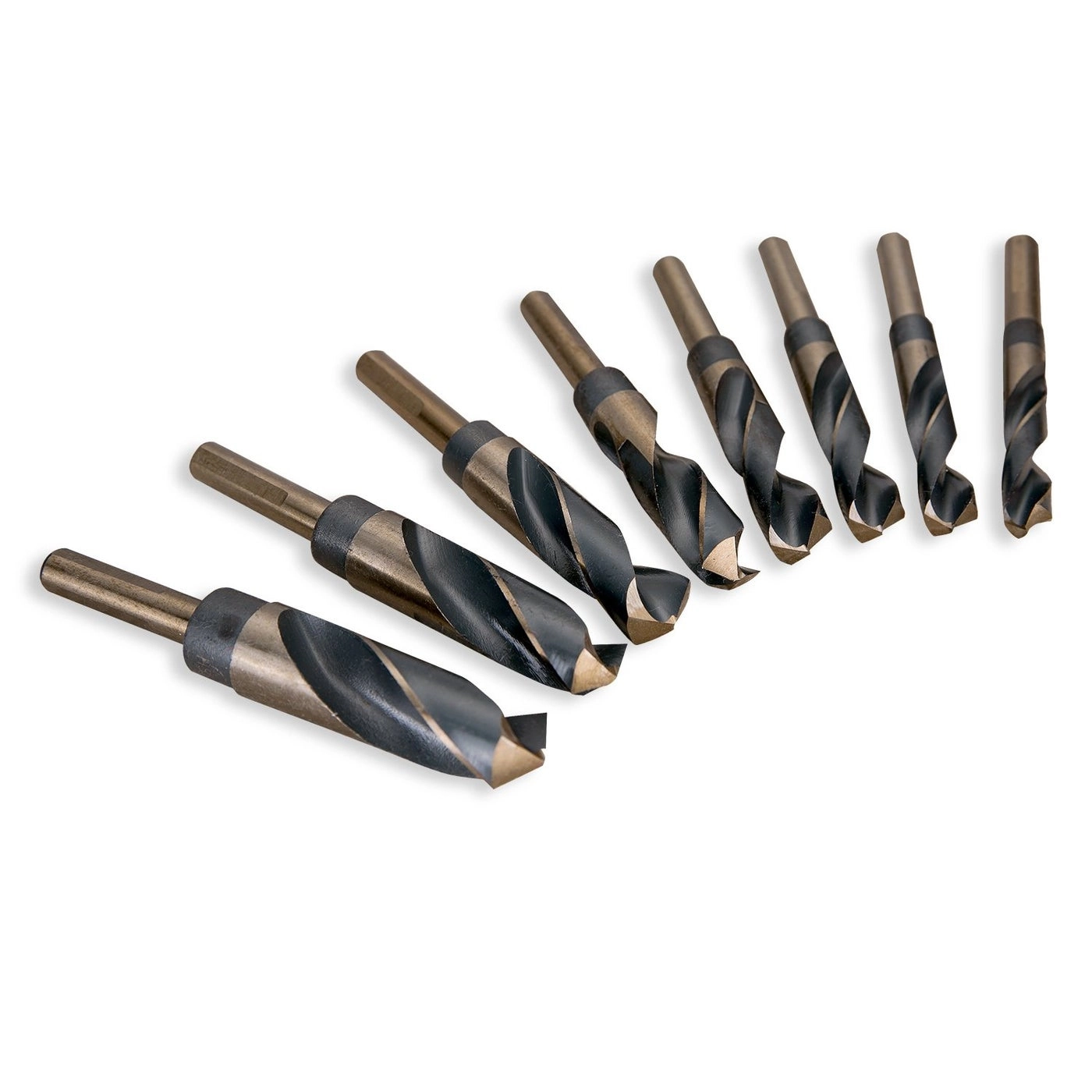 Drill Bit Set - M2 cobalt high speed steel 8-piece 9/16” - 1”
