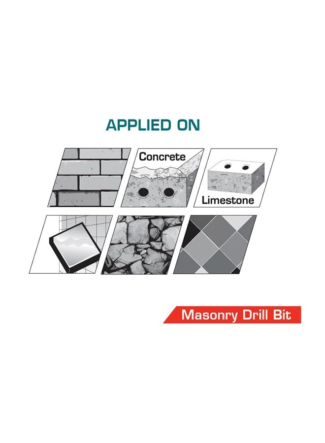 Industrial Concrete Drill Bit - High-strength steel with tungsten carbide tip 2 6mm