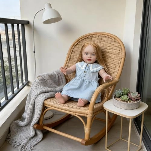 Pippa Reborn Baby Doll - 26 inch Cotton Vinyl Hand-rooted Curly Hair Ages 3+