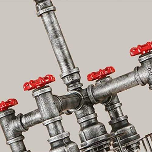 American Country Creative Chandeliers - E27 5 Heads Vintage silver gray