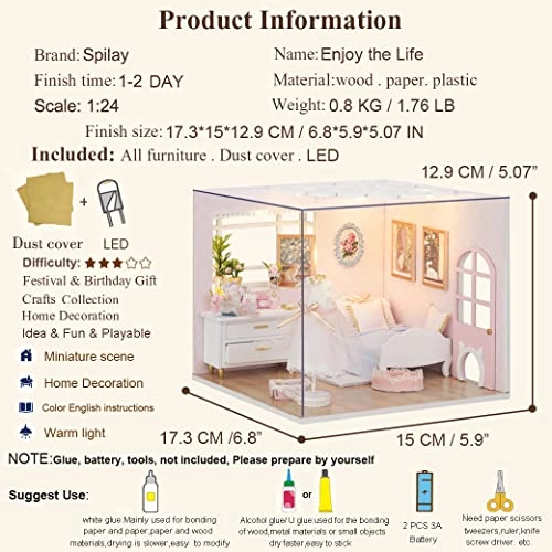 DIY Miniature Dollhouse Kit - 124 scale