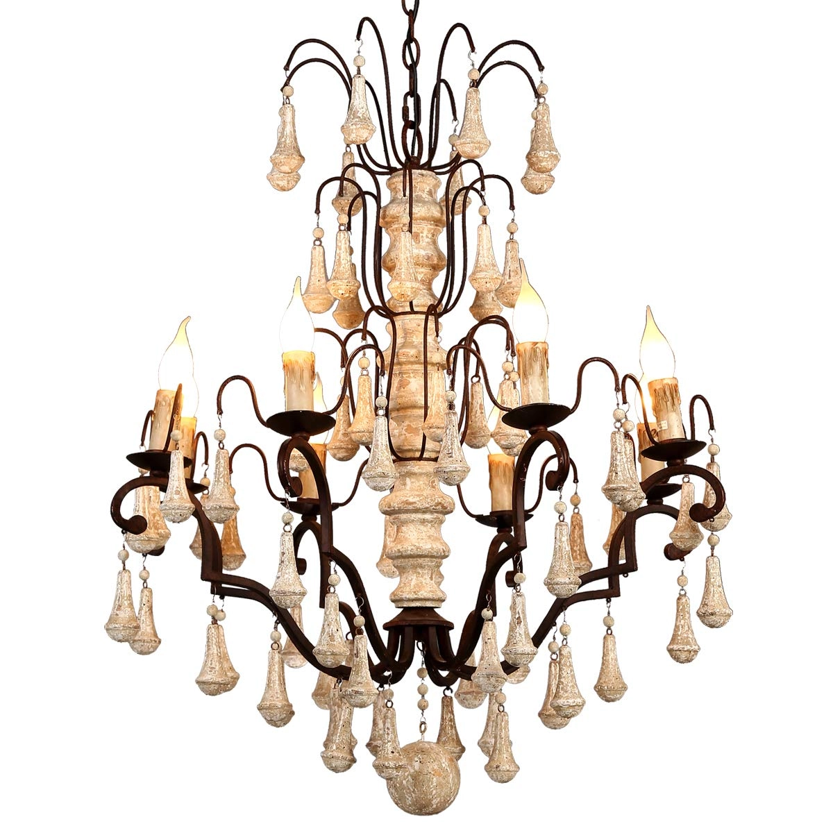 American vintage candle chandelier - 3000K