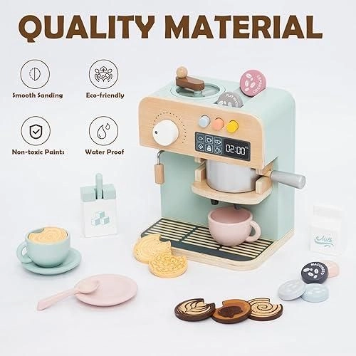 Wooden Children Coffee Maker Pretend Play Set - 23 pcs (FP-2104-59)