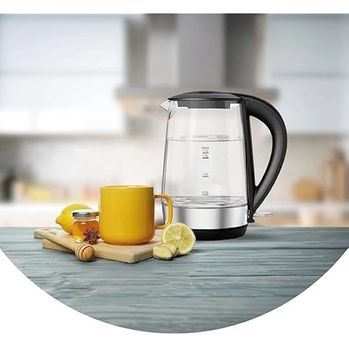 Glass Stainless Steel Electric Kettle