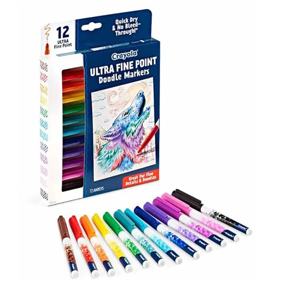 Dual Ended Doodle Marker - 12 Multi Colour