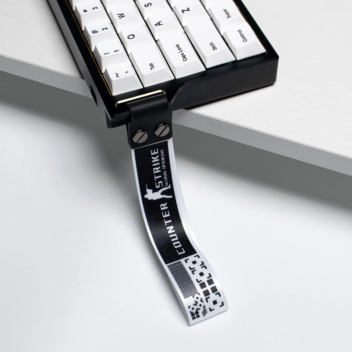 Custom Keyboard Snaps Straps - 60% 65% 75% 85% 95% Black Topographic