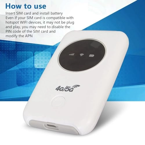USB Modem - Unlocked 300M 5G Hotspot SIM Slot Up to 10 Users