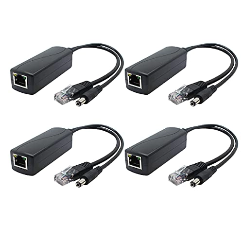 PoE Splitter - 12V 2A 24W 44-56V IEEE 802.3af 10/100/1000Mbps Pack